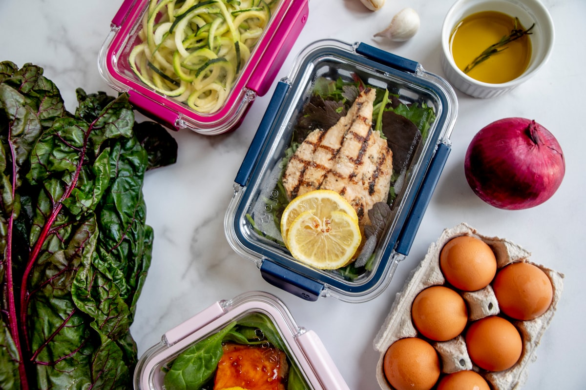 Fresh vegetables and meal prep ingredients