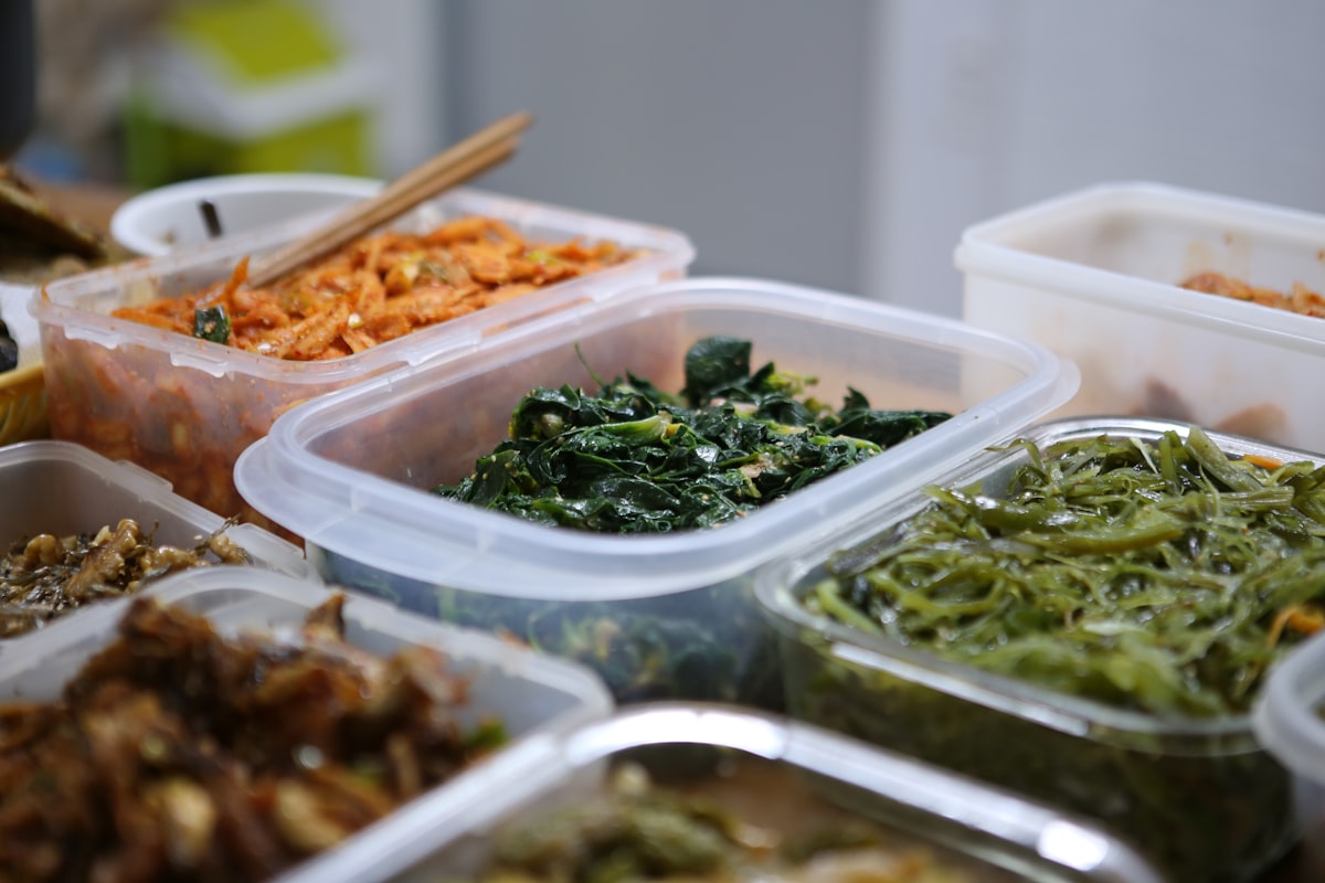 Mindful eating setup with prepared meal and wellness elements